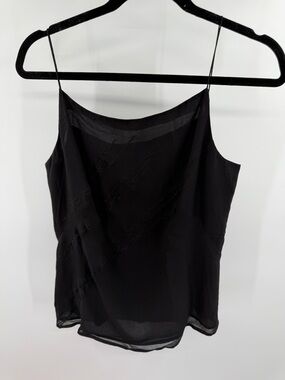 Jasper Conran 100% Silk Beaded Detail Front Elegant Cami Tank Size 12